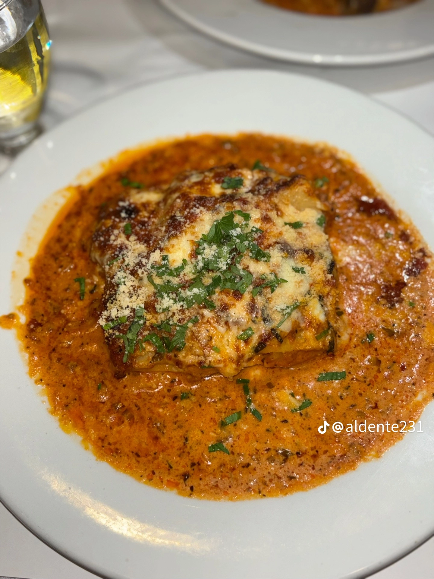 Lasagna with tomato sauce